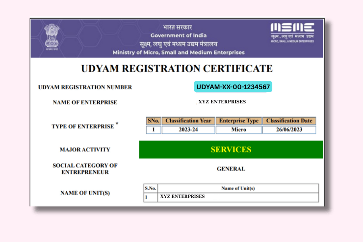 MSME Registration Certificate